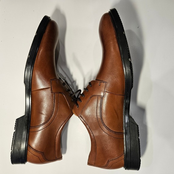 Rockport Walkability Mens Tan Brown Leather Derby Dress Shoes A12163 Size 11.5 M - Picture 7 of 14